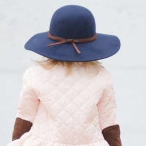 Janie and Jack Girls Wide Brim Hat Size 4-5